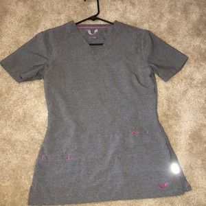 Grey Smitten XS scrub top in perfect condition.